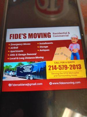 Fide's Moving Services
