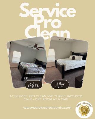 A before and after photo