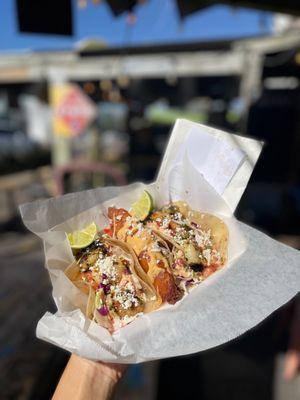 Shrimp and fried fish