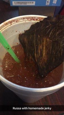 Russa with homemade jerky