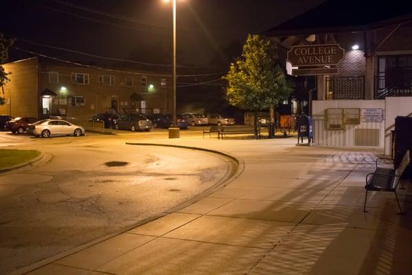 On a wet summer night.