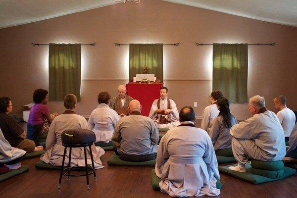 Dharma talk during 2016 retreat