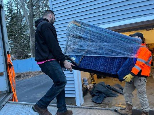 S.B Taylor Transport, LLC moving furniture.