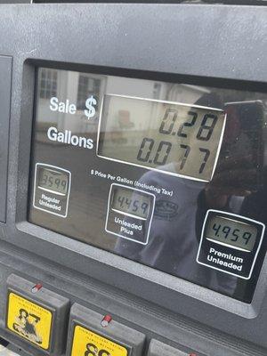 The sale on gas