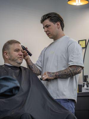 Professional haircut for men in Henderson NV - fades, tapers & barber shop classics.