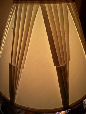 Broken lamp shade.