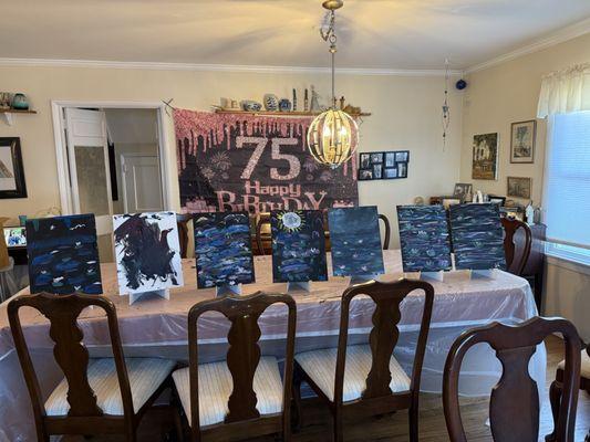 Paintings done by ages 4-75!