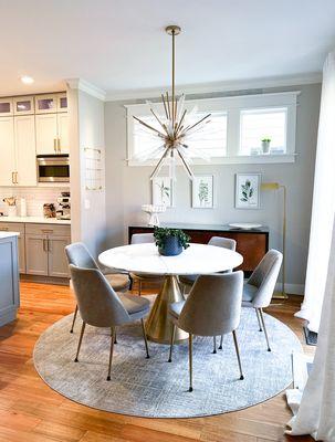 Dining room after home cleaning service
