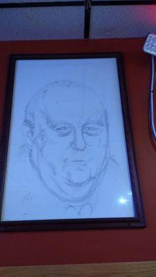 Doug's portrait. Once said about the legend: "I can't tell if Doug was the meanest nicest person I ever met, or the nicest mean person."