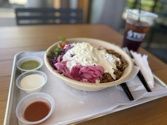 Chicken shawarma bowl