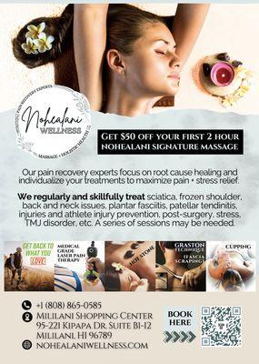 New clients get $50 off your first session!