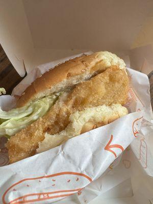 Fried cod sandwich