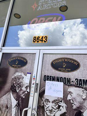 Does not open at 2pm