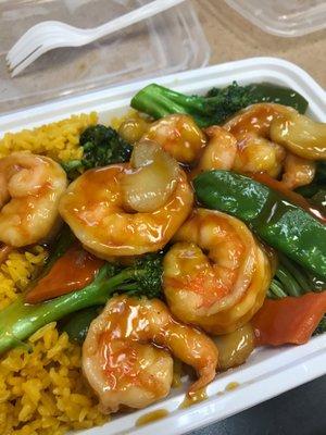 Shrimp with mixed vegetables