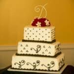 Three tier Square Wedding Cake