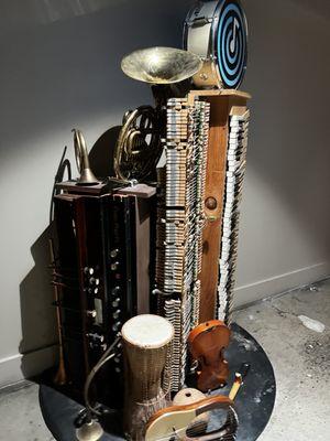 Decor outside the restroom