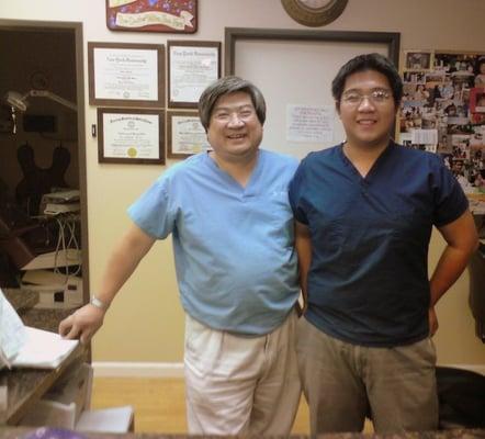 Dr. Anthony Wong (left) and a member of his friendly staff. =)