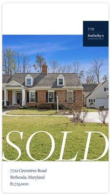Listed by Lindy Bethesda-SOLD