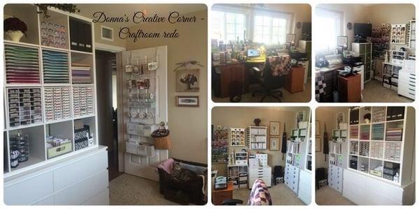 Still waiting on a paper organizer and a wood stamp drawer unit that finishes off the Kallax unit.