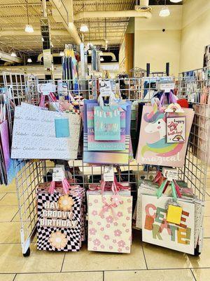 There is a very cute gift bag/party section here I enjoy OuiOui.