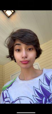 when she first cut it!