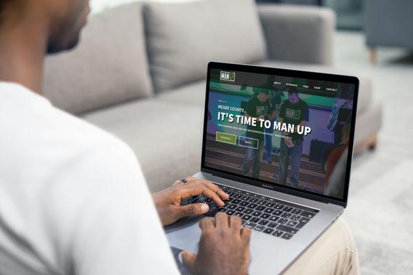 Website Design for Man Up Meade County. Check out the site at https://manupmeade.com