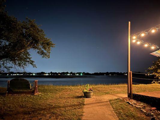 Walking path to shower house.