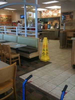 Inside restaurant