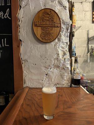 Mix of a Pineapple IPA called highly appropriate and pink cat-illac .... Not a bad mix