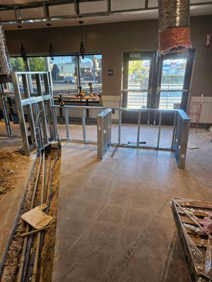 Redding trenching and framing in action!