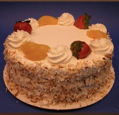 Peaches and cream cake !!! Incredible !!!