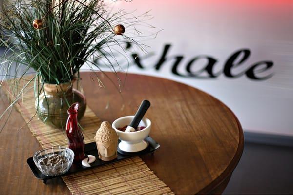 Exhale reception area