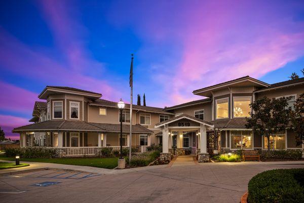 Community outside entrance