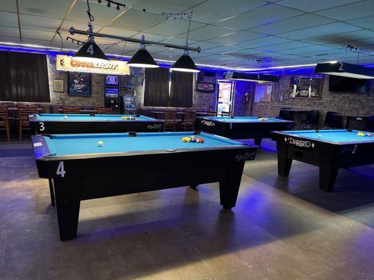 NEW OWNER.... Pool Tables Clean New Small Menu