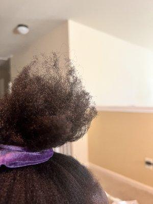 All I'm going to say is that this hair was "trimmed" a weekend ago.