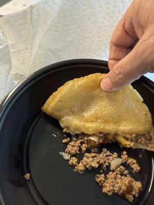 Puffy Taco full of grease and not edible