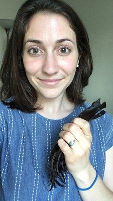 Came here for an 8" cut and style and left happy!