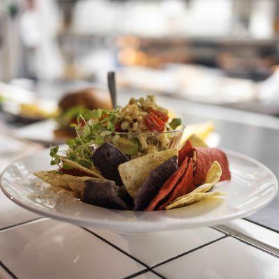 Grilled corn salsa (optional: add lump crab!)