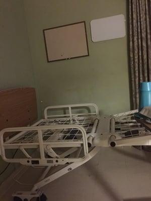 An empty bed. All rooms are shared, not private. $225/night or $173.50/night through medi-cal.