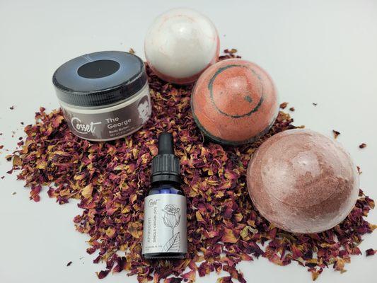 This Valentine's Day (or any day) stop in and check out our bath bombs, body care, and gifts for that special someone (even if that's you)