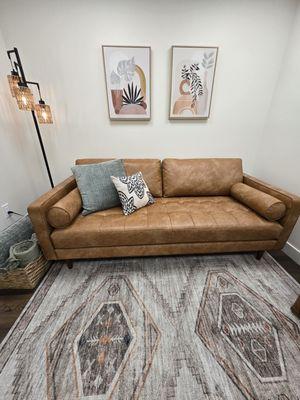 Every therapy room is a safe, calming environment where clients can relax, reflect, and work toward greater mental and emotional wellness.