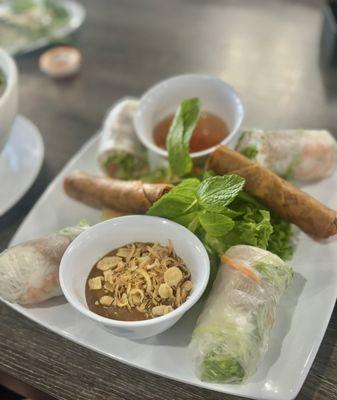A1: Spring Roll and egg roll combo