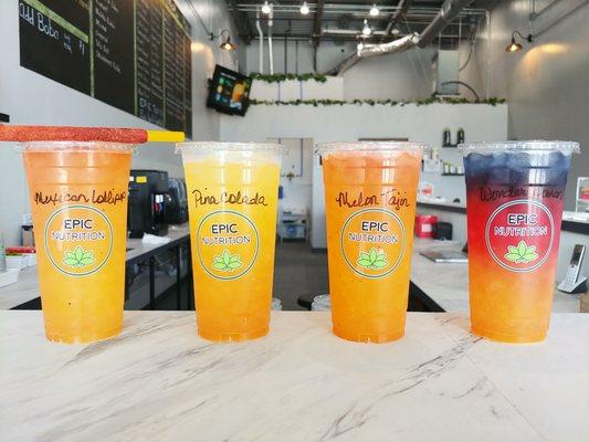 Loaded teas. Provides energy, vitamins and antioxidants.