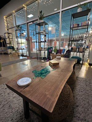 Comfortable lounge space for enjoying delightful conversation and warm tea