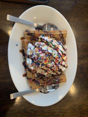 Churro with ice cream