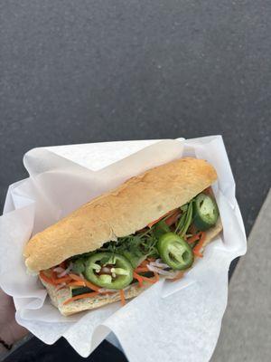 Banh mi sandwhich with grilled pork