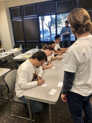 The ABC card simulation!