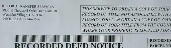 One of their letter banners, with address.