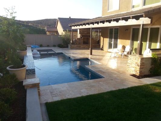 Custom swimming pool and landscape