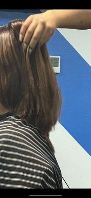 She gave me a rat's tail after I asked for layers and a v cut.